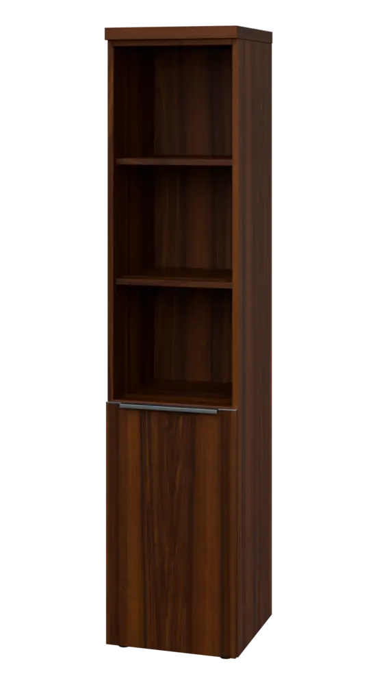 SIN 5 - 4DN3 kancelářská skříň, 1-dveřová/nika, levá, 1820x400x400, ořech královský